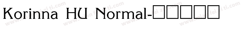 Korinna HU Normal字体转换